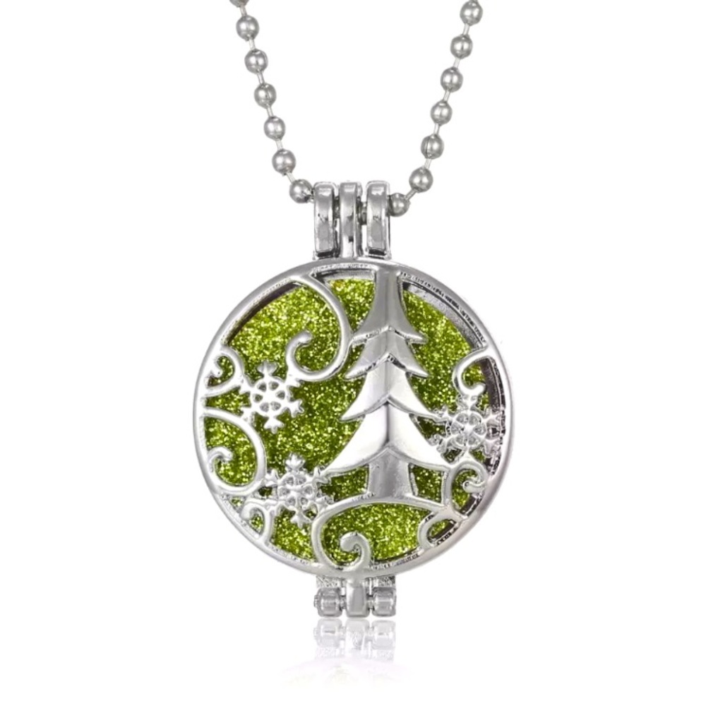 New Zinc Alloy Winter Vintage Aromatherapy Diffuser Pendant Locket Necklace